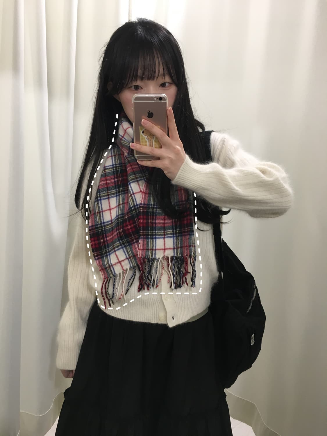 christmas soft check muffler 상품이미지1