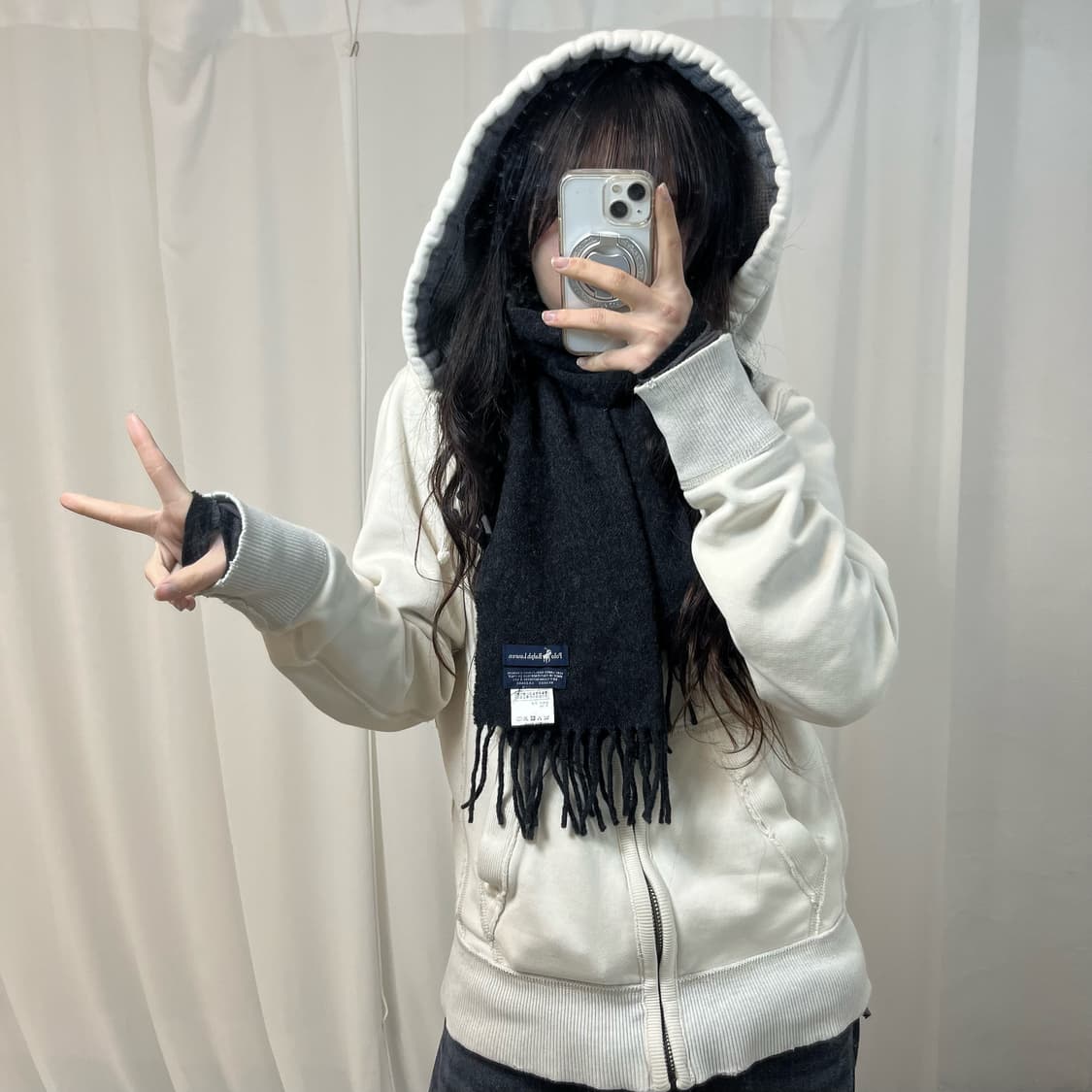 Polo Charcoal Muffler 상품이미지2