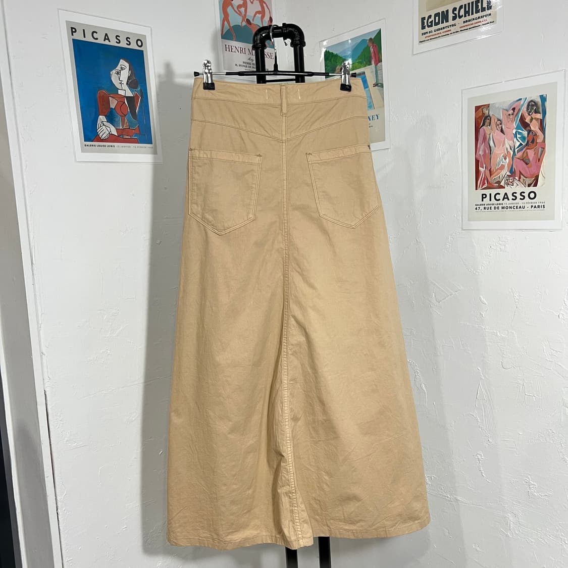 A라인 코튼 롱 스커트 상품이미지3