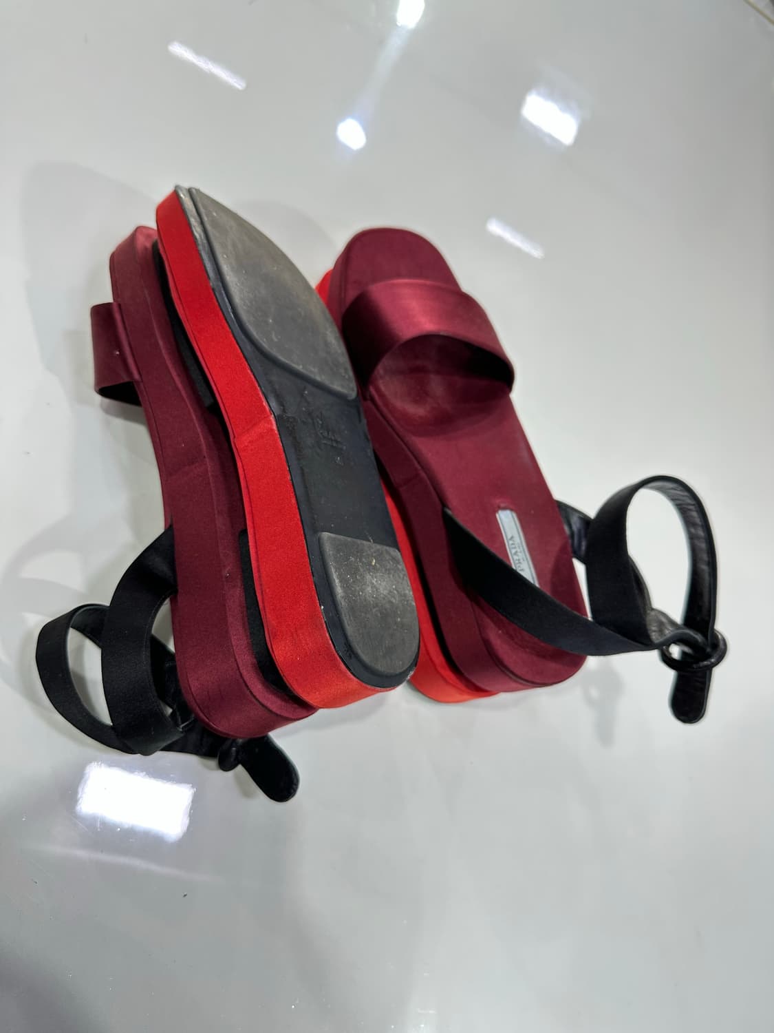 PRADA 프라다 더블 게타 플랫폼 샌달  상품이미지5