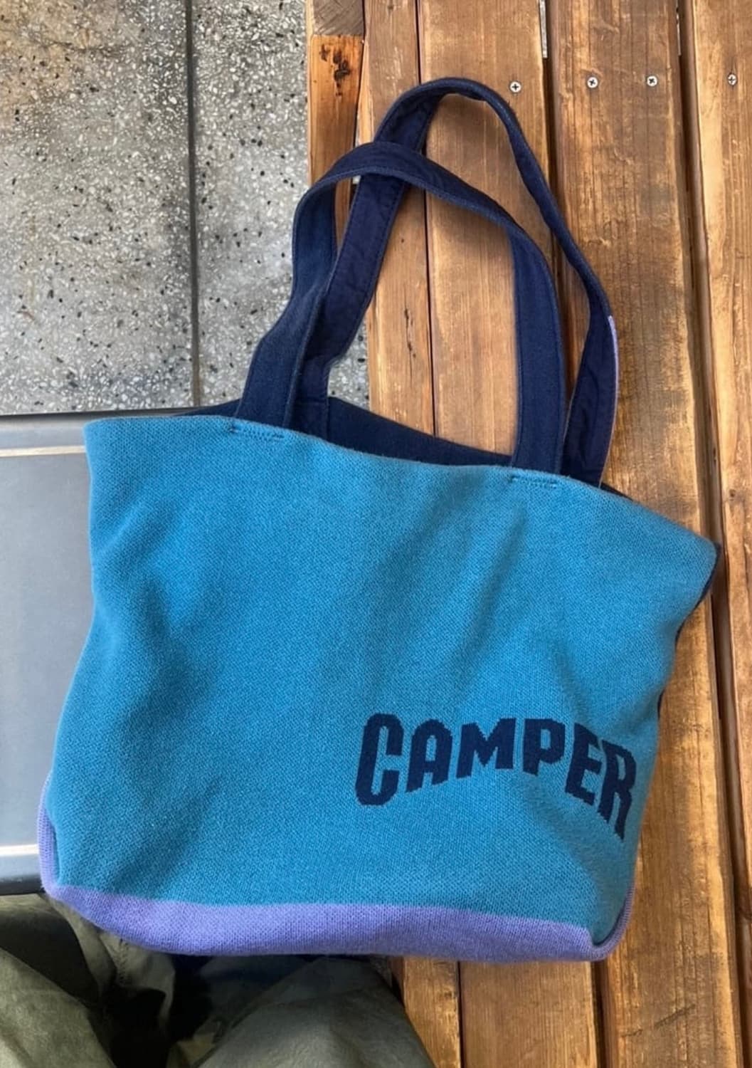 캠퍼 양면 컬러블록 니트숄더백 상품이미지5