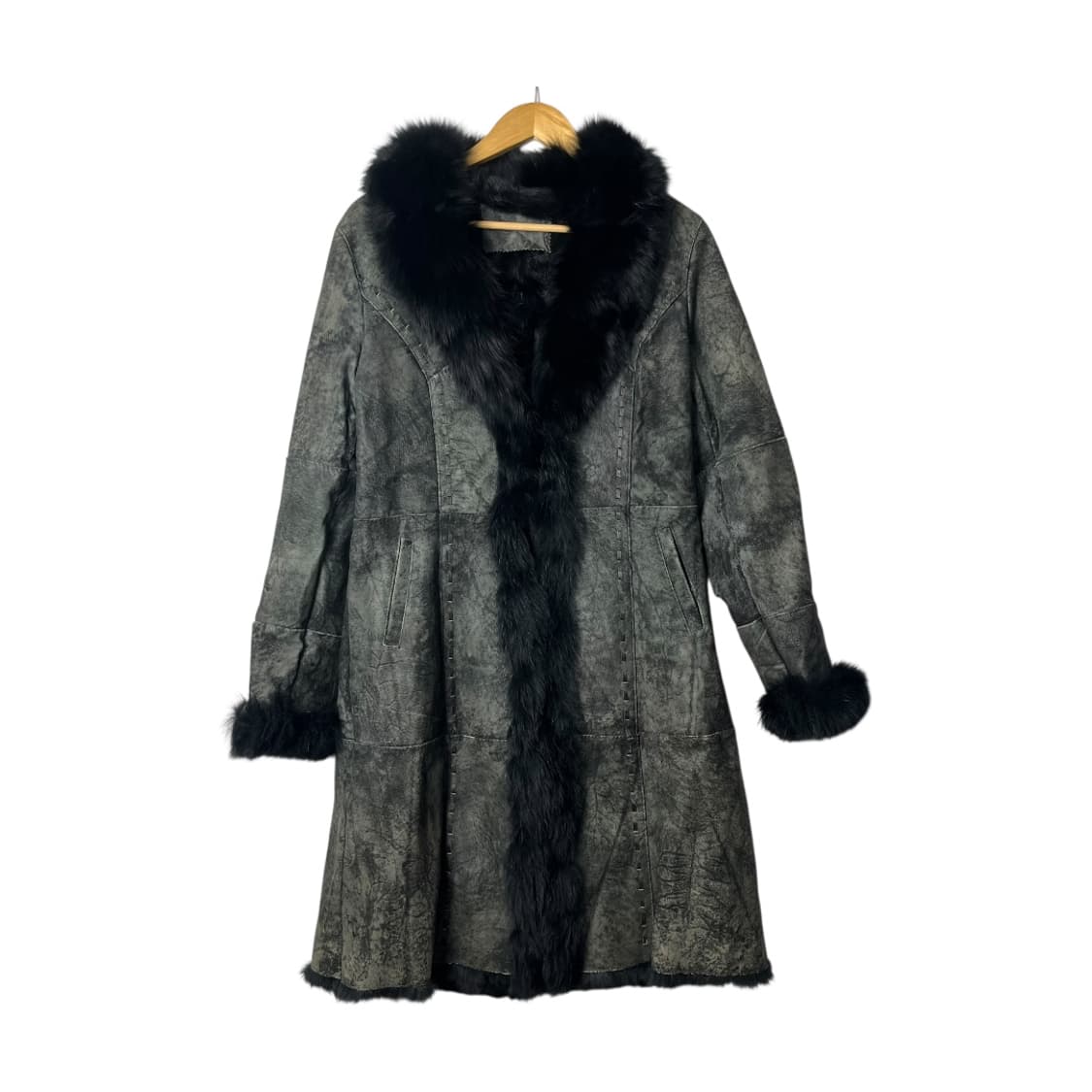 [JPN] 오리엔탈 레더 폭스퍼 코트 상품이미지1