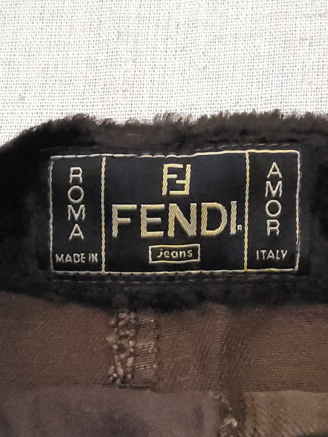 FENDU 브라운 스웨이드 미니스커트 상품이미지3