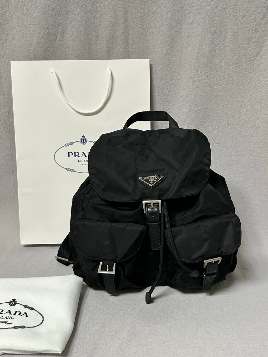 프라다 나일론 포코노 투포켓 백팩 쇼핑백/더스트백 풀셋 미디엄 상품이미지1