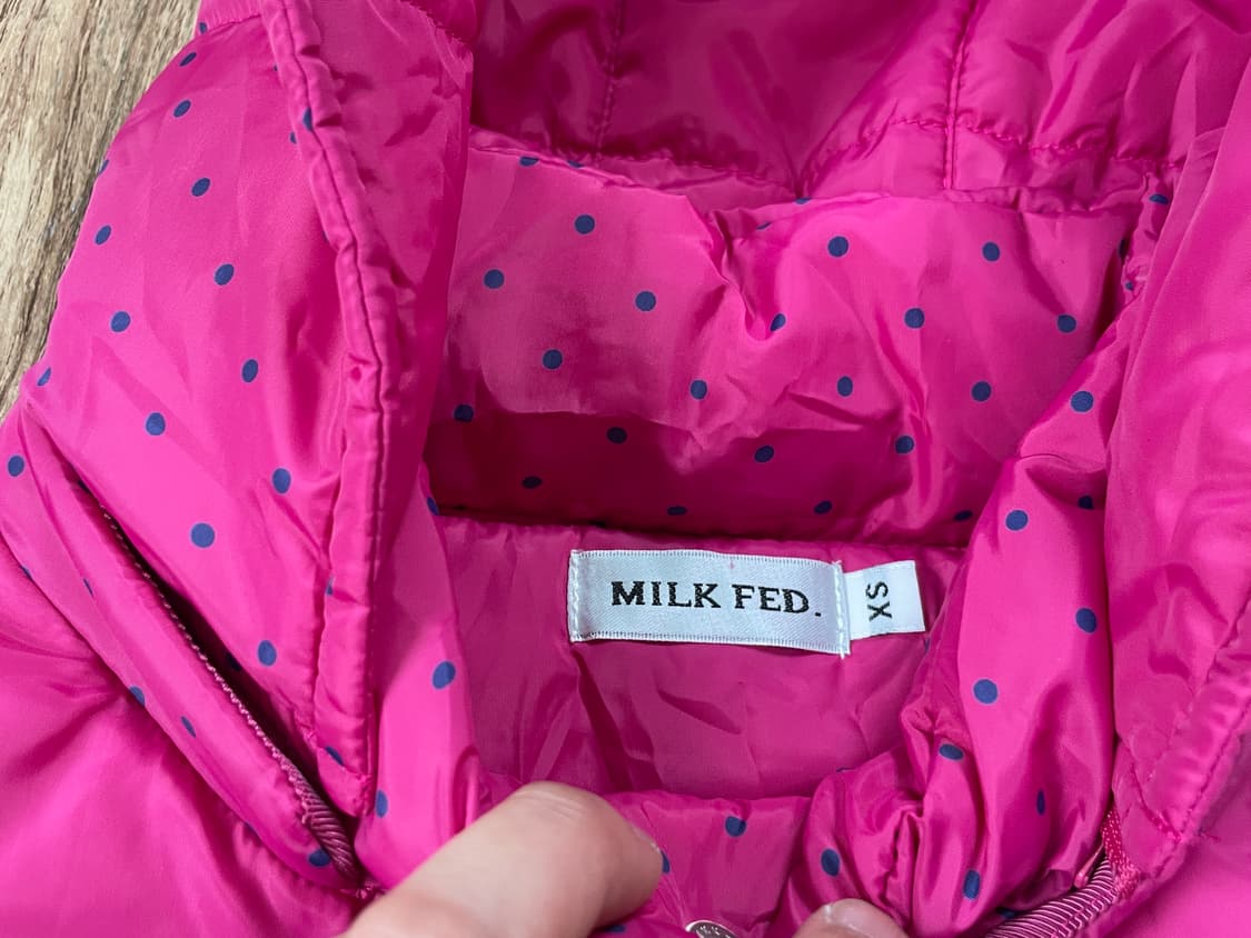 Milk fed  핑크 도트 패딩베스트 J03077 상품이미지4