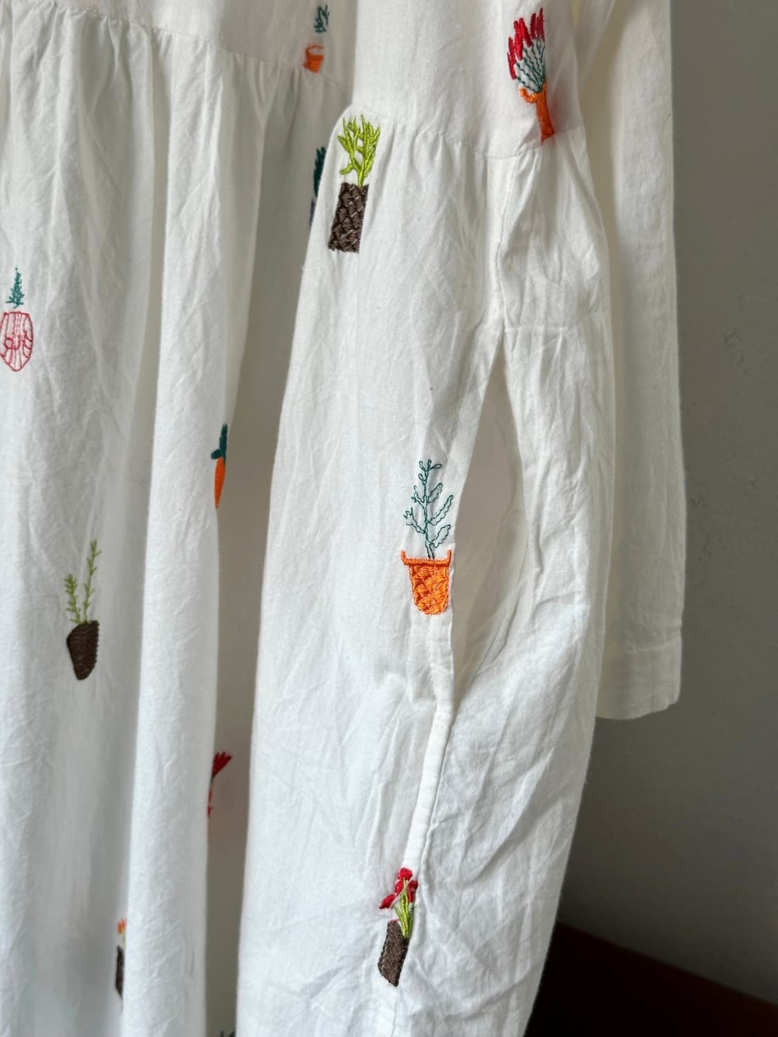 Natural cotton design stitch onepiece 상품이미지7