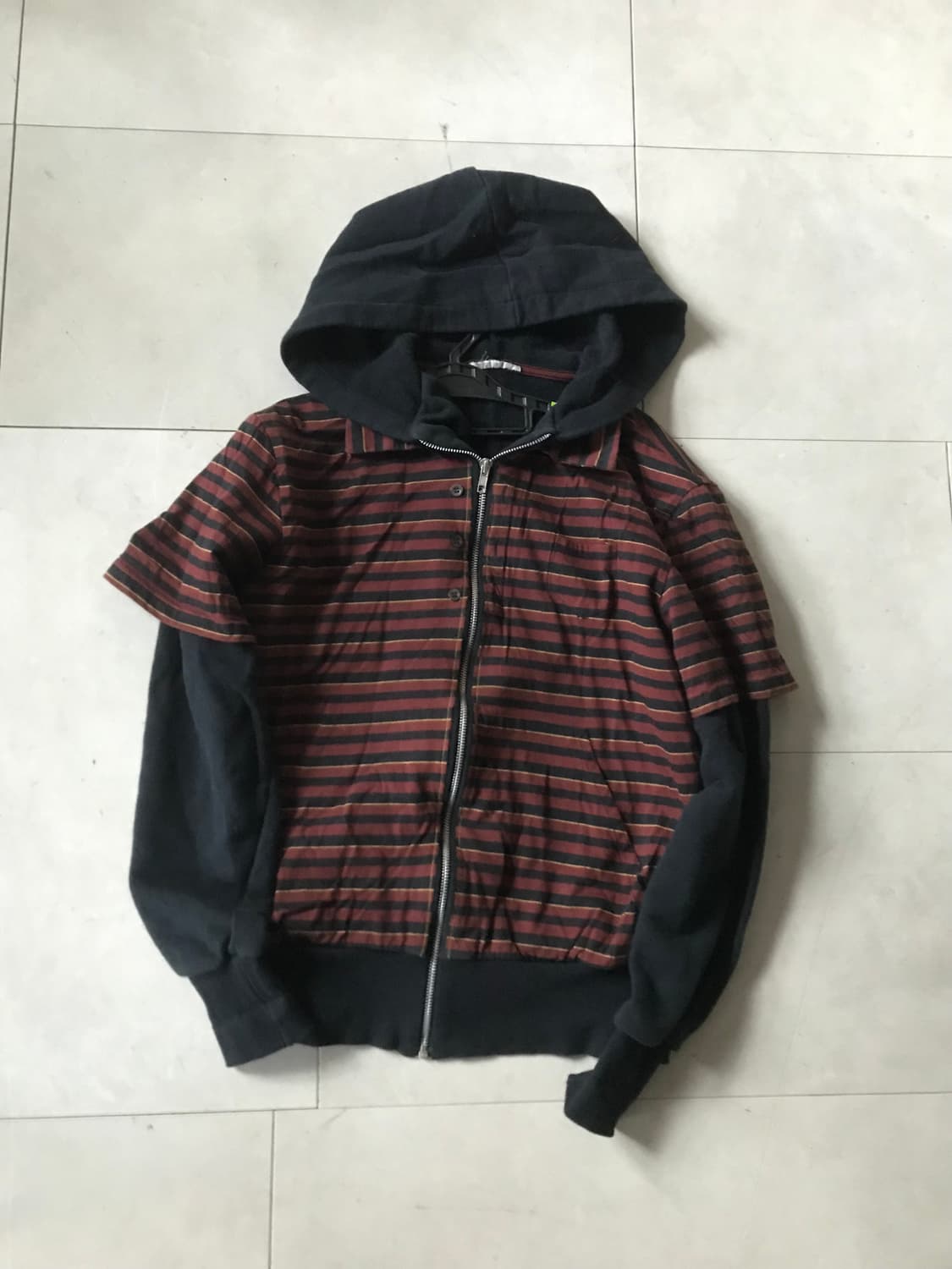 빈티지 레이어드 후드집업 상품이미지8