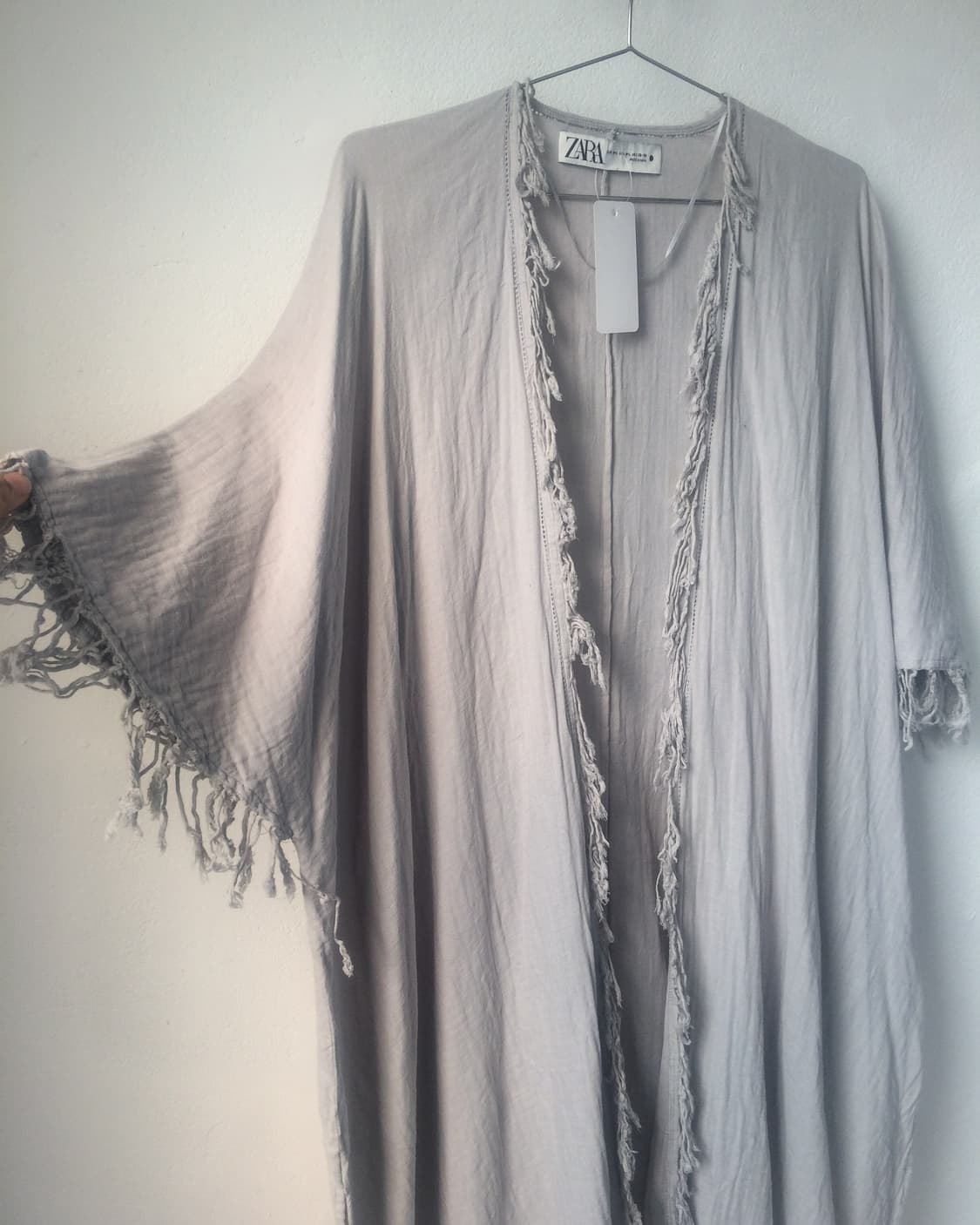 Fringe open long cardigan 상품이미지3