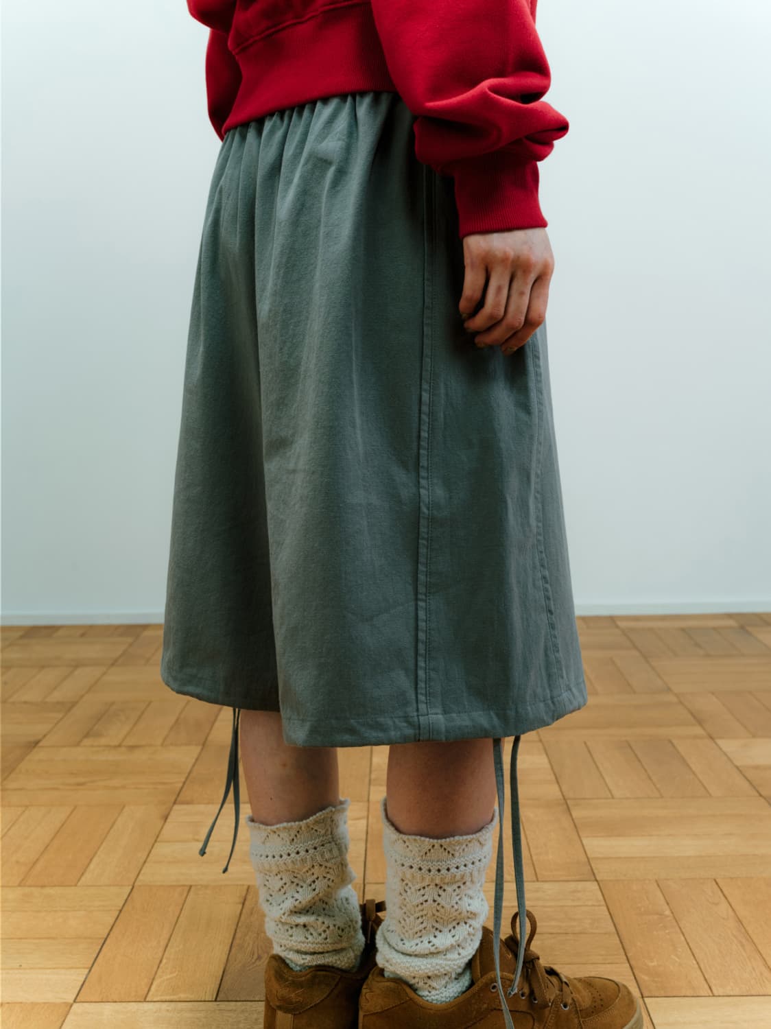 코이세이오 038 라인 코튼 숏츠 그레이 상품이미지4