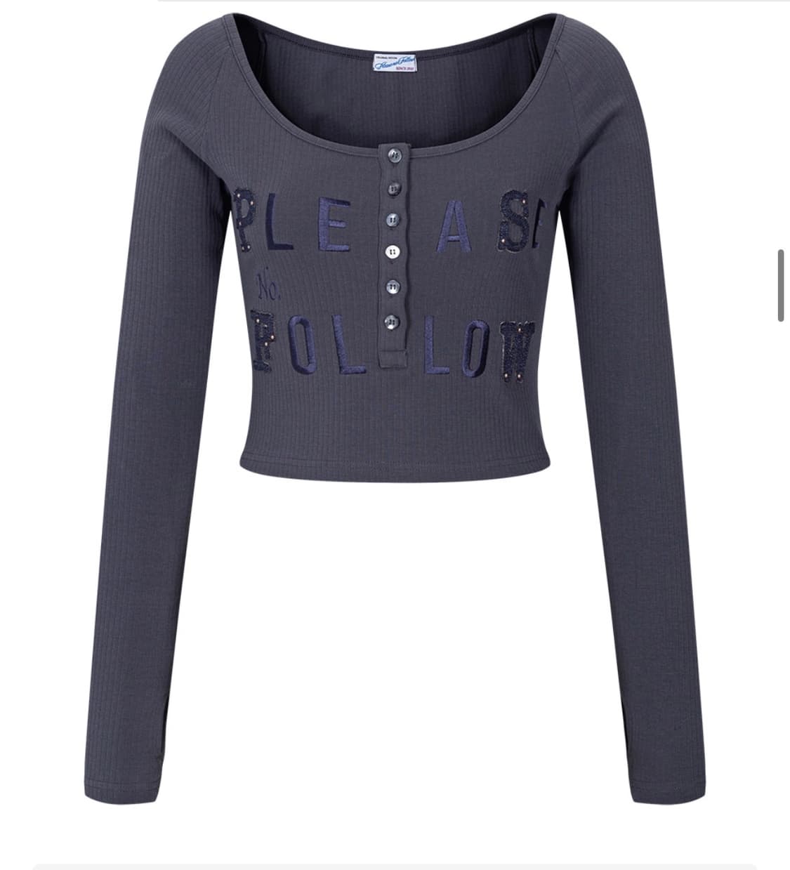 매간 패치 롱 슬리브 탑 차골 상품이미지1