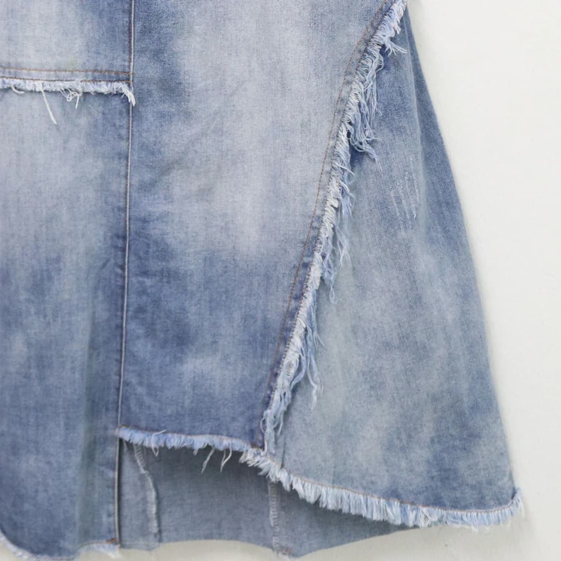 Y2K 언발 데미지 뒷밴딩 데님스커트 61433 상품이미지4