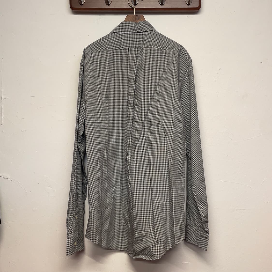 폴로 랄프로렌 깅엄 체크 블랙 코튼 셔츠   상품이미지4