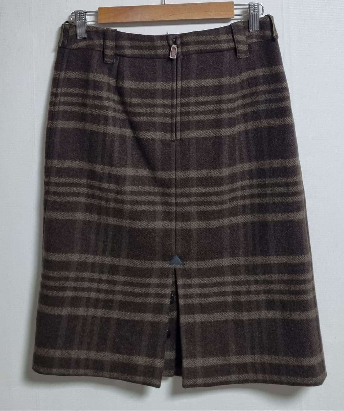 64) 막스마라 브라운 체크 울 스커트 (정품) 상품이미지2