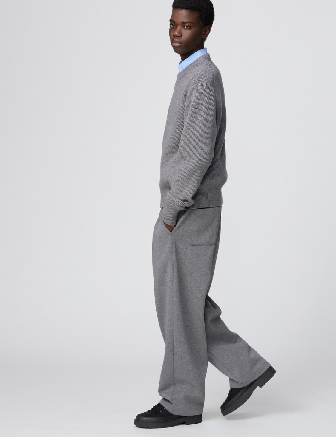 (S) 유니클로C 스웨트팬츠 스웻팬츠 블랙  상품이미지2