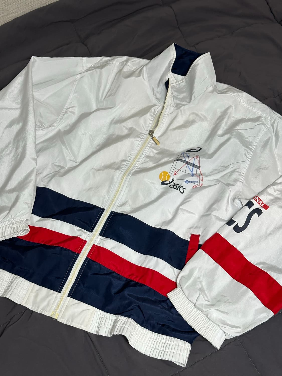 00s 아식스 올드스쿨 바람막이 화이트 L ~ XL 상품이미지3