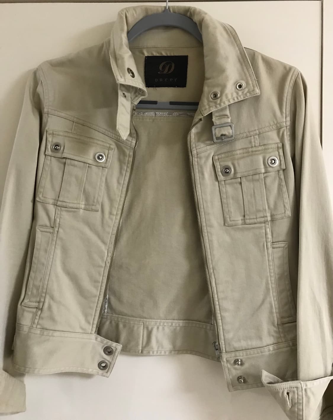 베이지 하이넥 자켓 상품이미지1