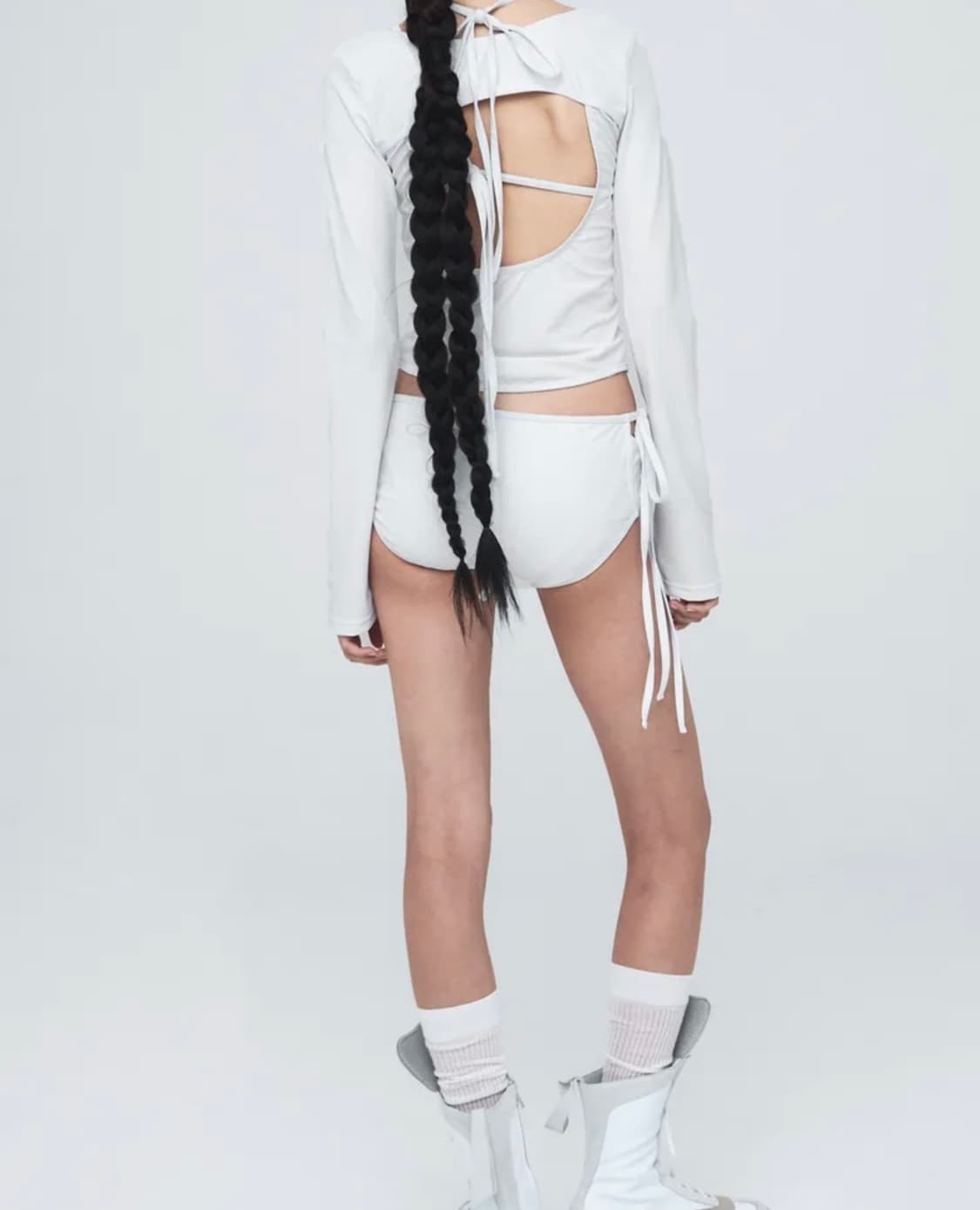 Nache 3-PIECE GARTER SWIM SUIT WHITE 상품이미지2