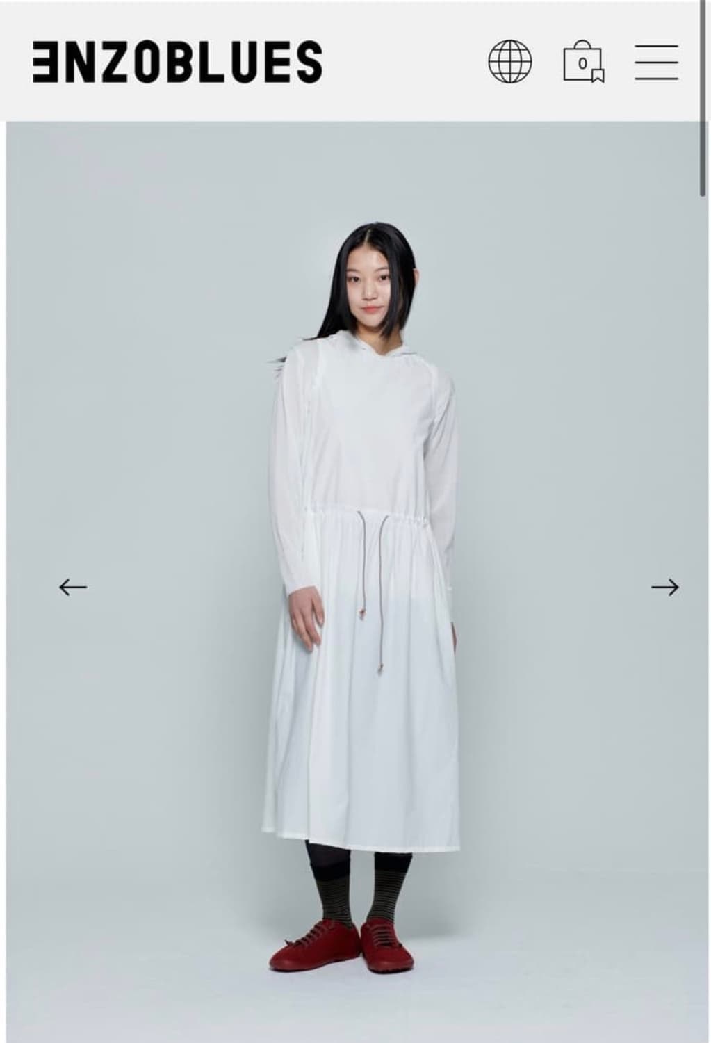엔조블루스 러플 슬리브리스 드레스 상품이미지4