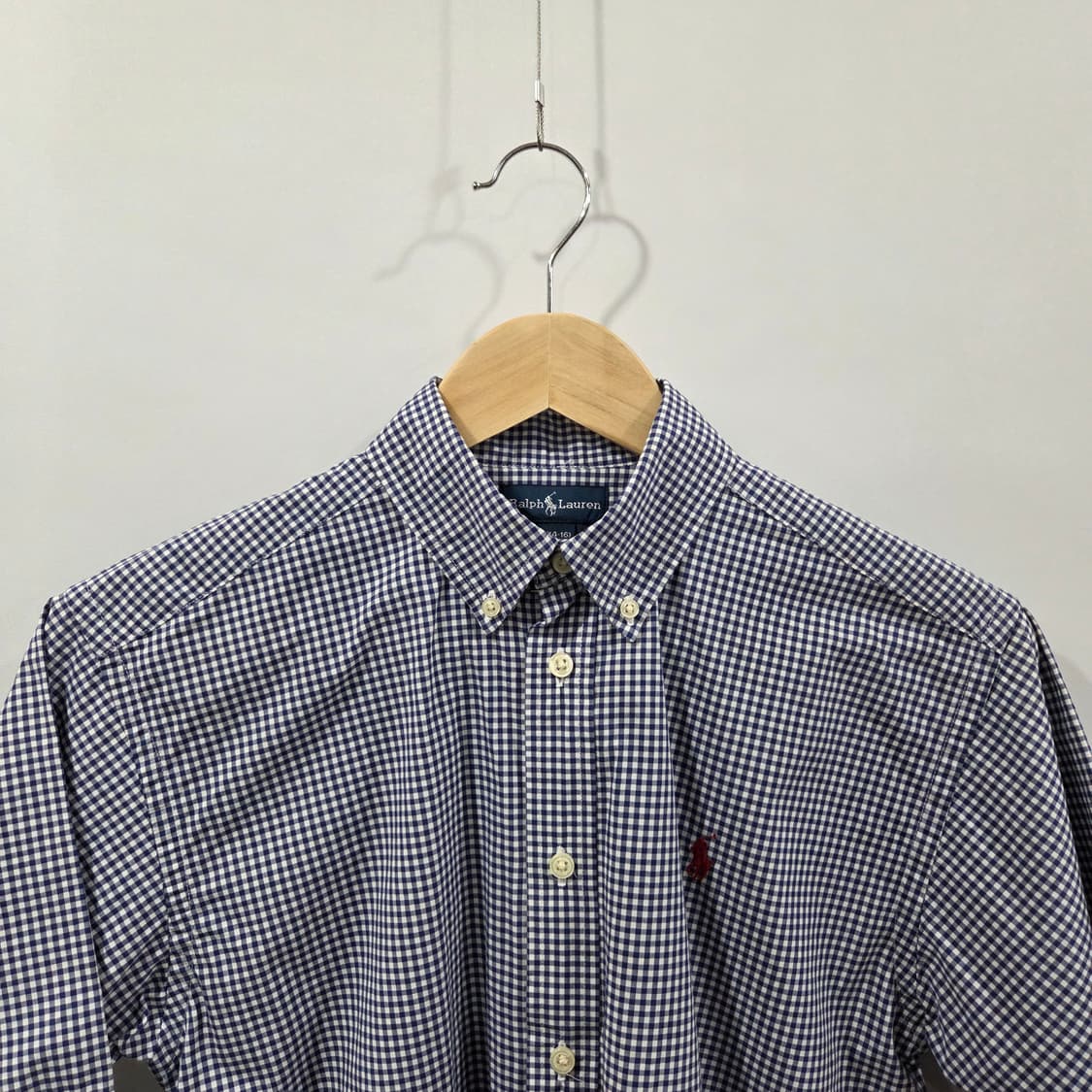 폴로랄프로렌 보이즈 버튼다운 체크 반팔셔츠 L(14/16)  상품이미지2