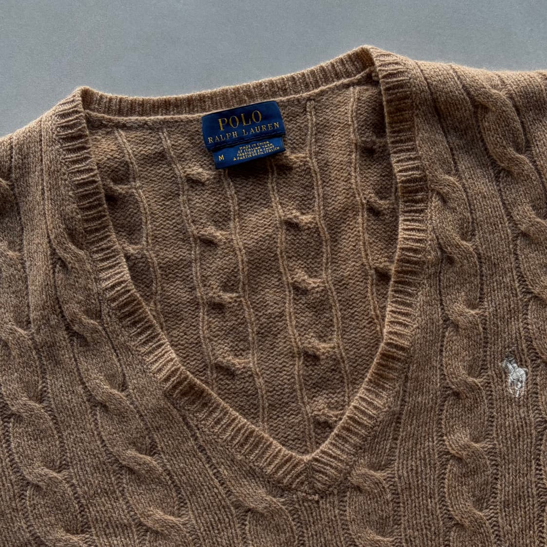 [M]폴로 랄프로렌 케이블 캐시미어 브이넥 니트 우먼스 상품이미지6