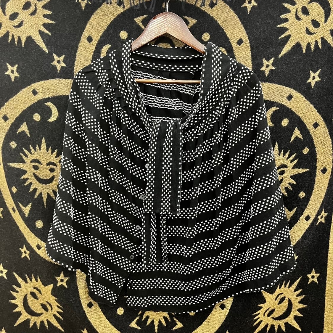 빈티지 Y2K 00's 갸루 도트 리본 시어 망토 케이프 K0086 상품이미지3