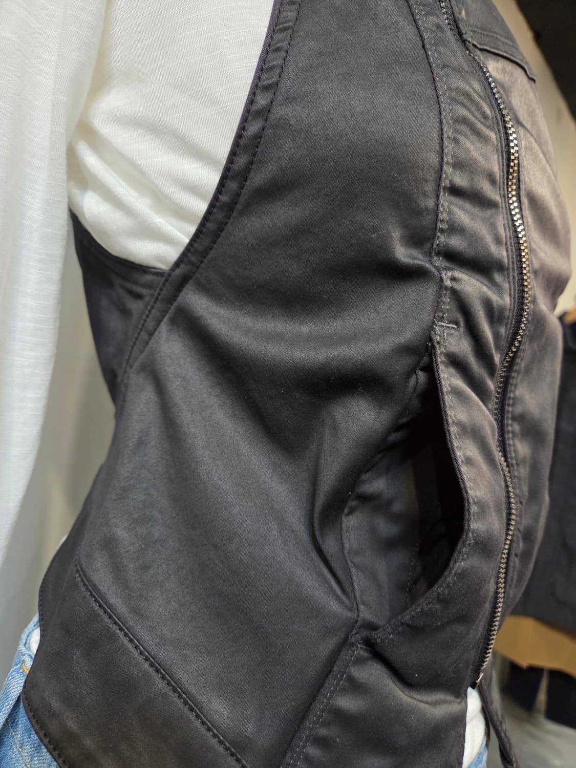 G-Star RAW 블랙 후드 조끼(S)스판 상품이미지6