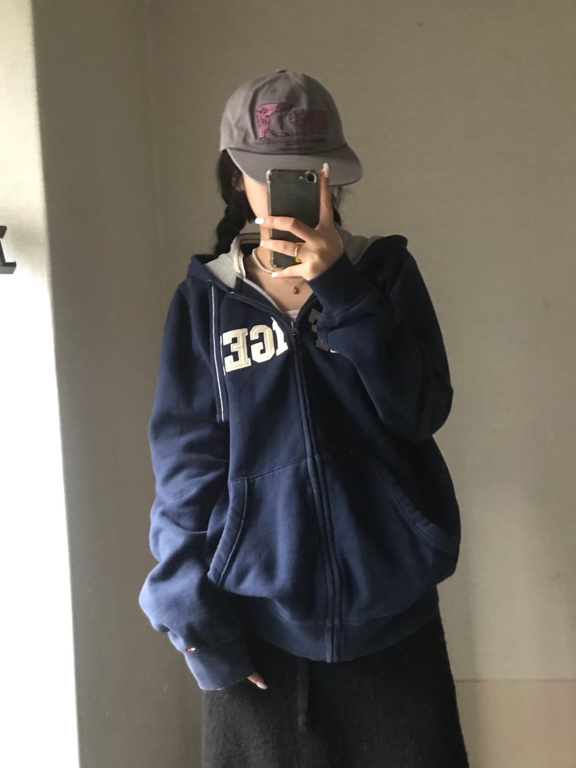 타미힐피거 네이비 후드집업 상품이미지1