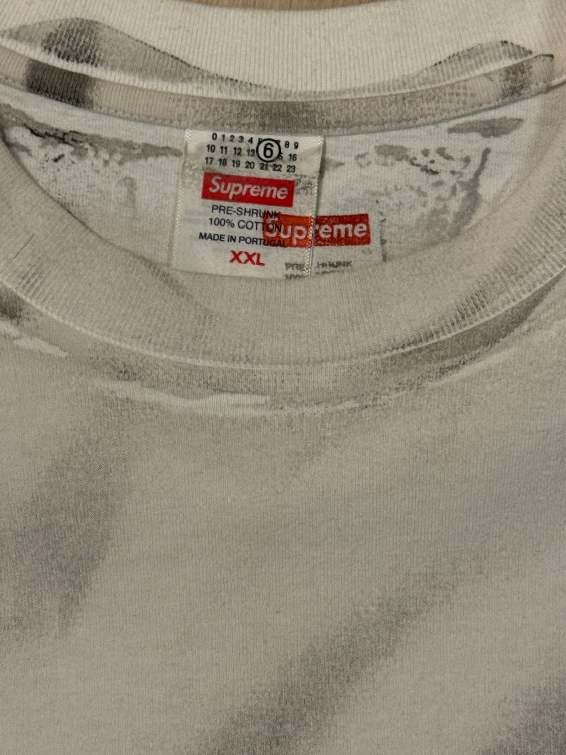 [XXL] 슈프림마르지엘라MM6 반팔 화이트 상품이미지2