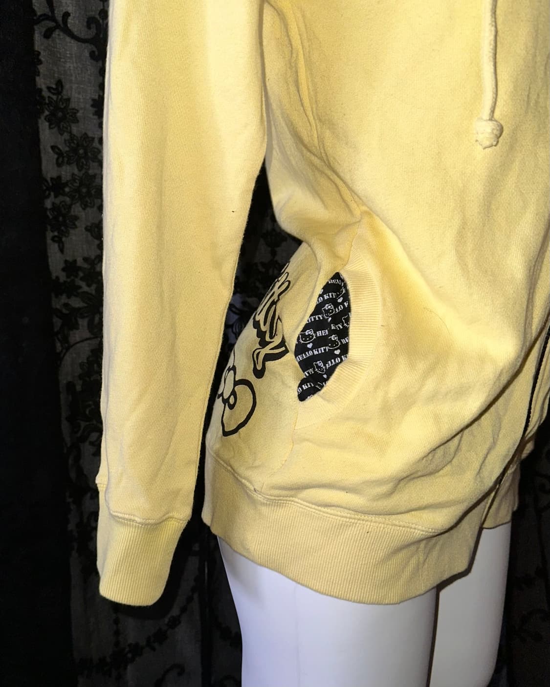 Yellow kitsch hooded zip-up 상품이미지3