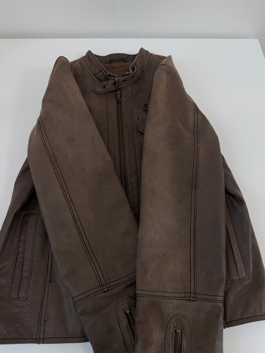 빈티지 소가죽 자켓 (s) 상품이미지4