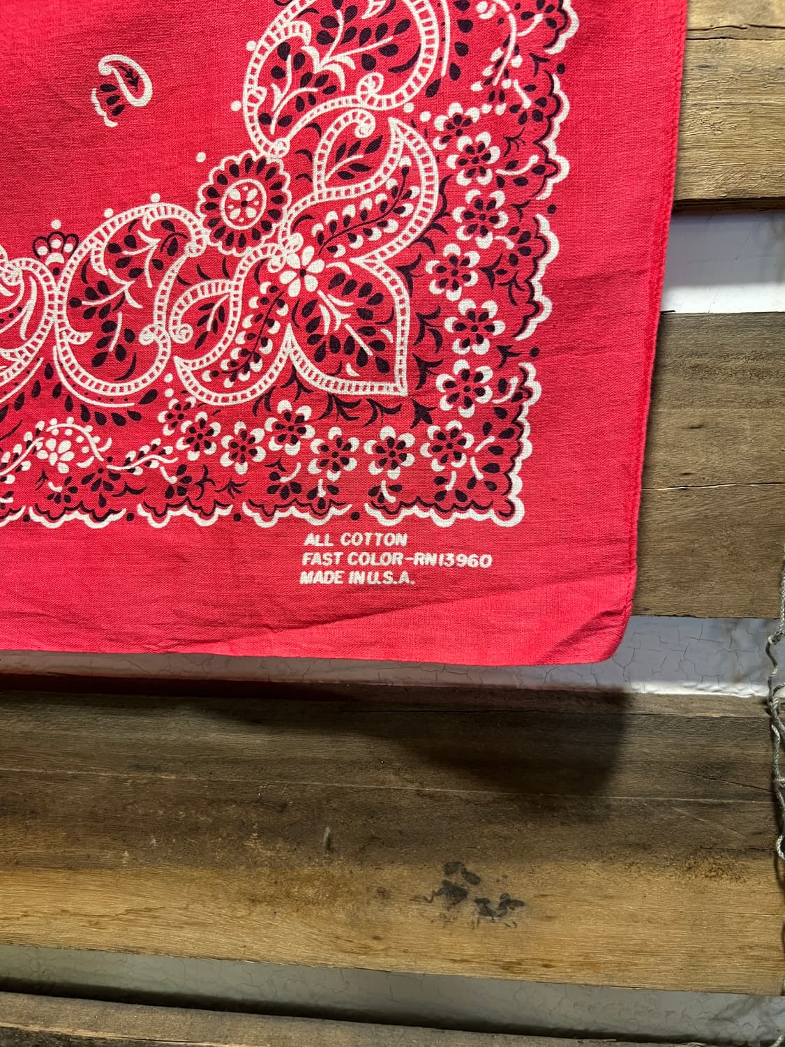 90's Made in USA 레드 페이즐리 반다나 B11 상품이미지2