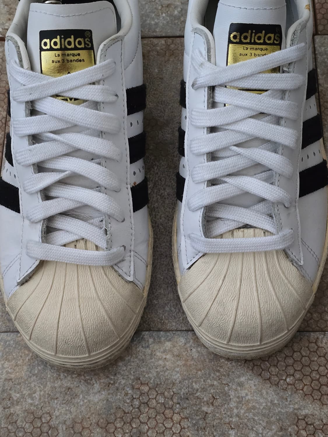 (225)아디다스 슈퍼스타 80s 화이트 블랙 상품이미지3