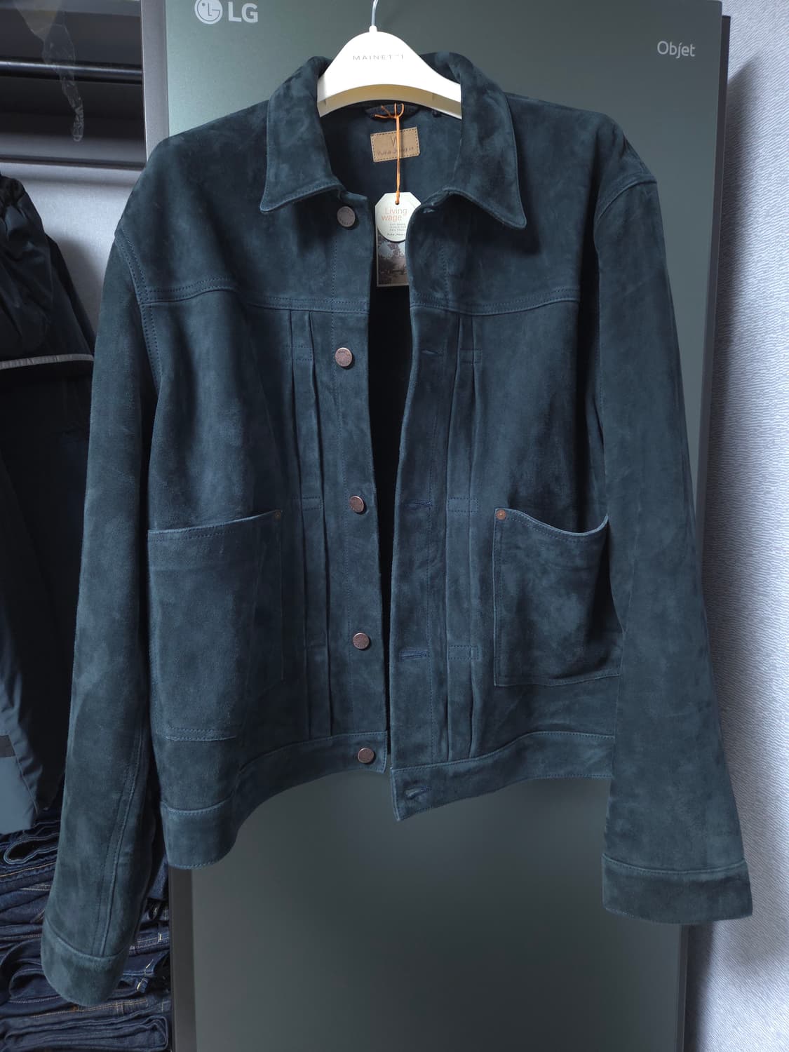 누디진(Nudie Jeans) Dante 스웨이드 트러커 XL 새상품 상품이미지1