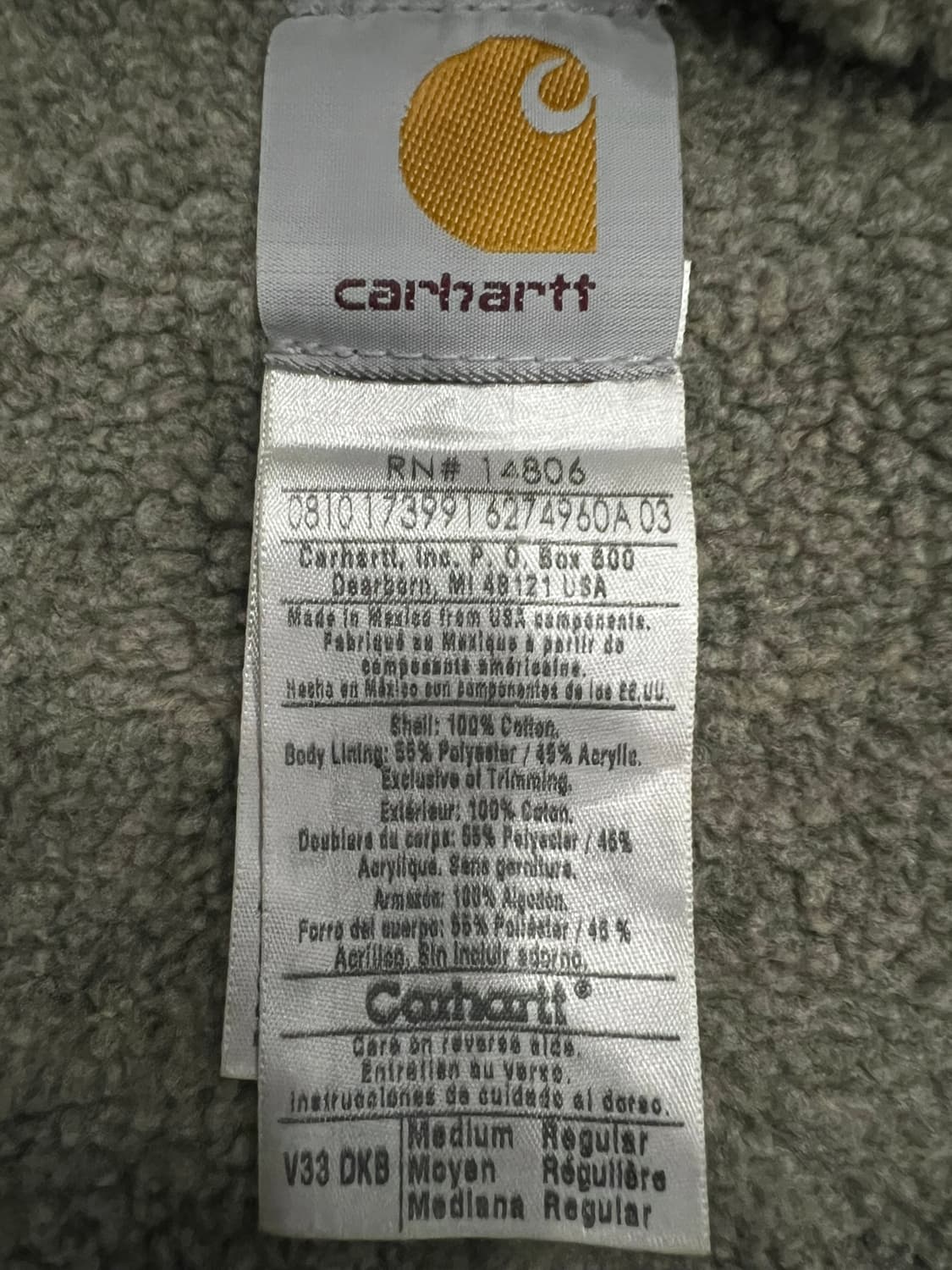 (M)칼하트 셰르파 넥 조끼베스트 V33 DKB 다크브라운 상품이미지4