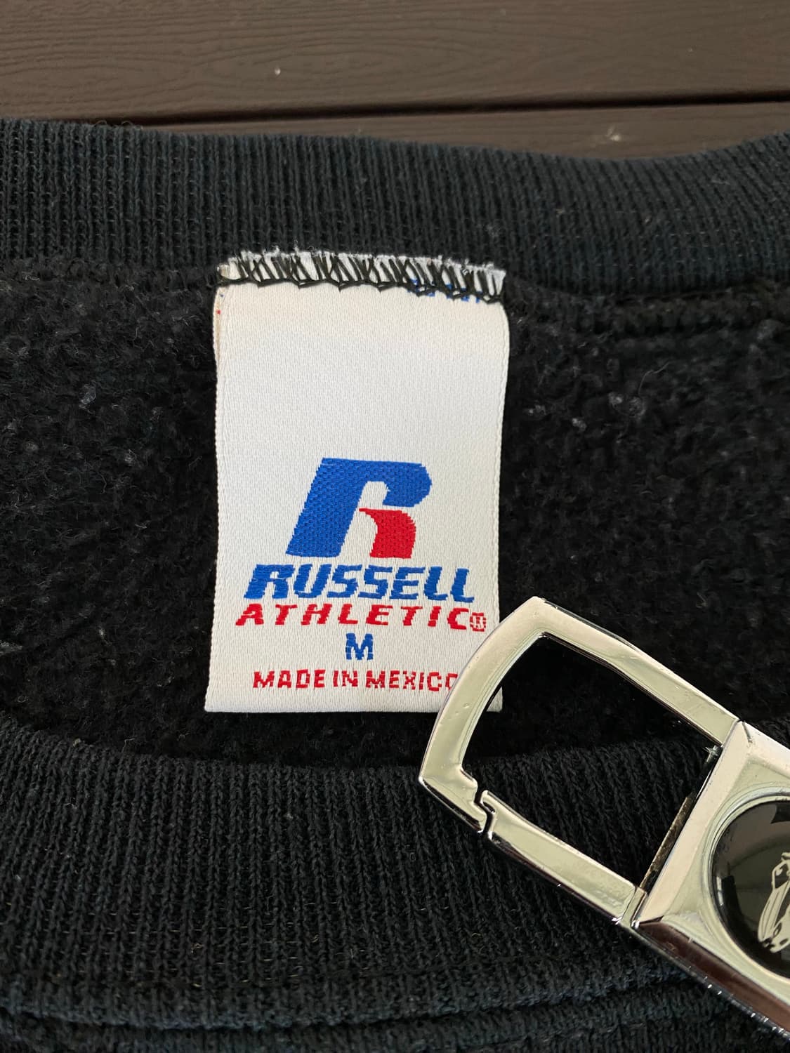(M) 00s 빈티지 러셀 스웻셔츠 블랙 상품이미지3