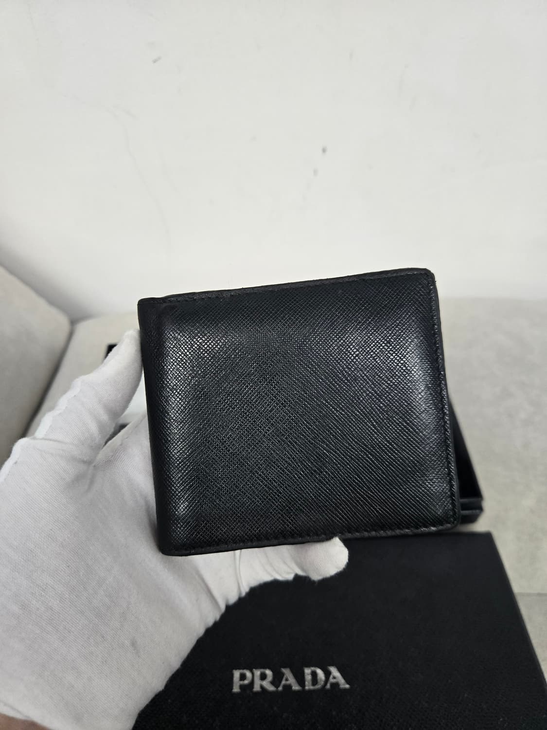 [보증서 정품]프라다 크로커다일 반지갑 상품이미지4