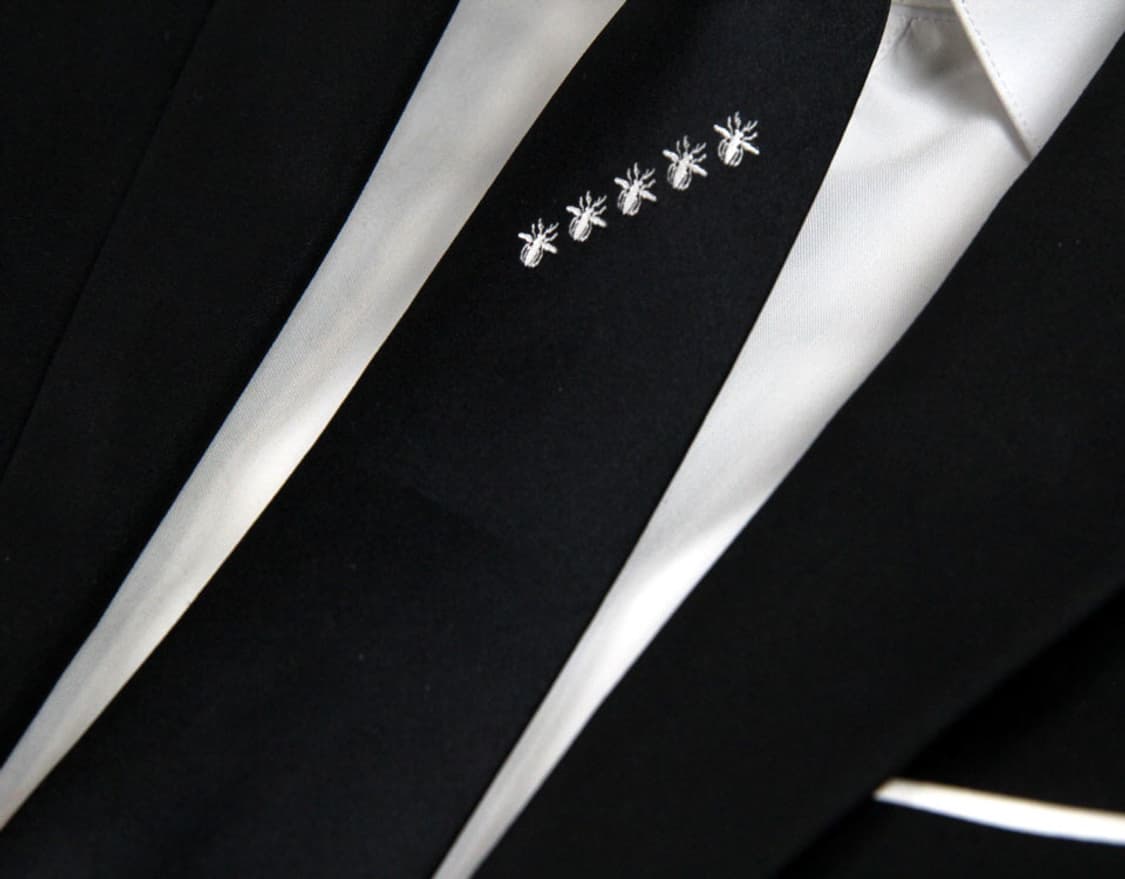 디올 8cm A등급 신형 꿀벌 블랙 남자 명품 넥타이 상품이미지1