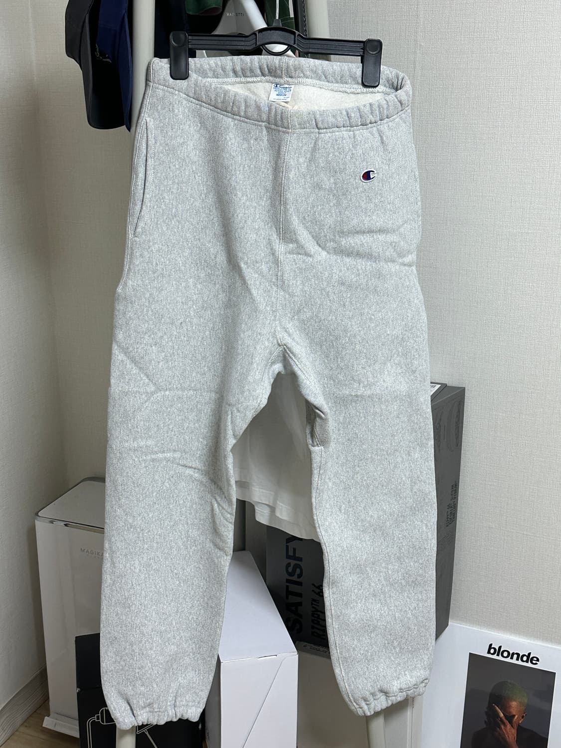 챔피온 재팬 블루택 리버스위브 스웻 셋업 (맨투맨, 바지) 상품이미지5