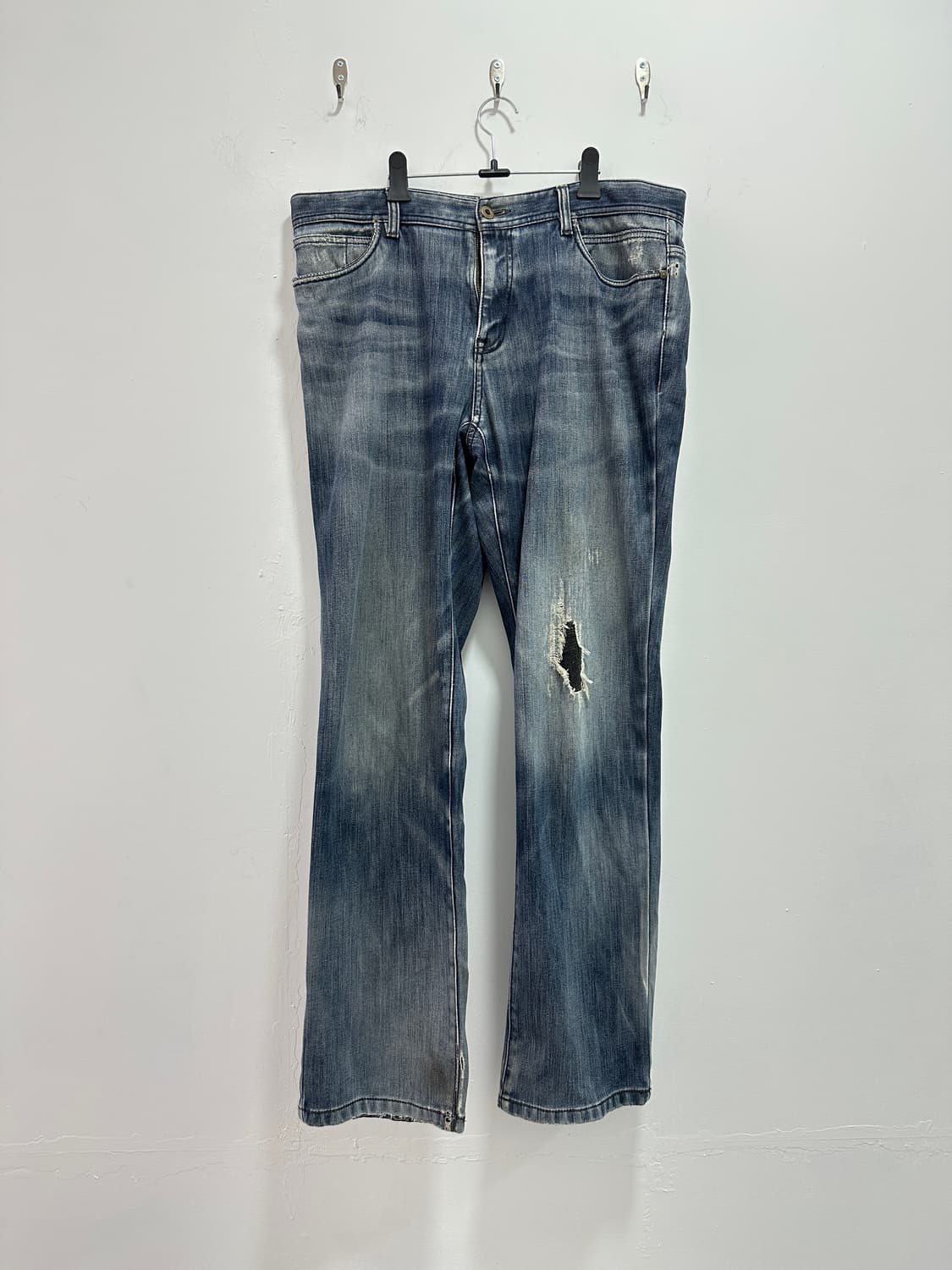 Vintage destroyed washing denim jeans 상품이미지5