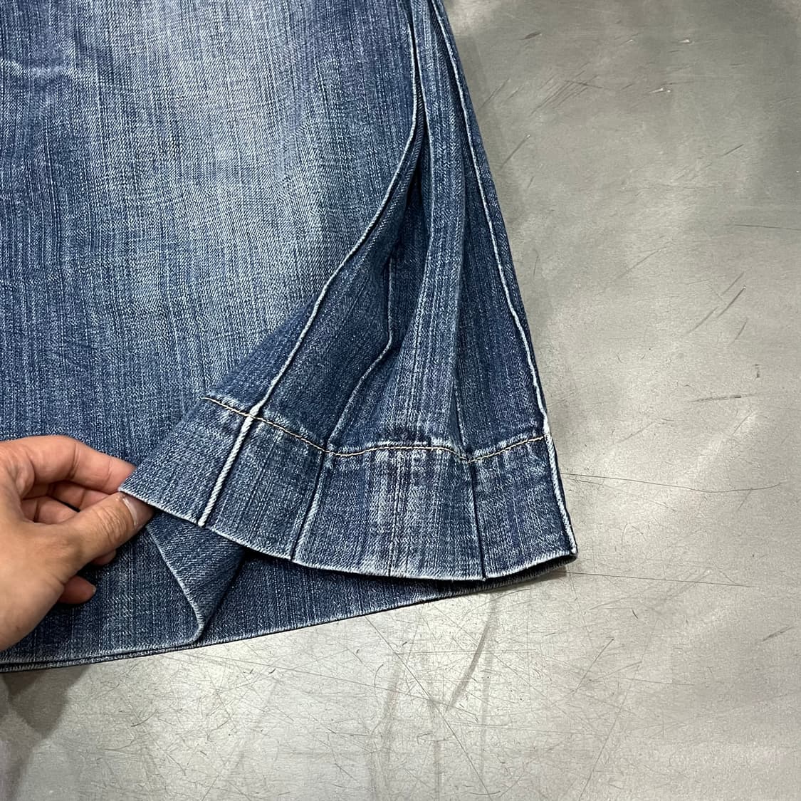  앙루주 버튼 데님 하프 팬츠 y16202 상품이미지4