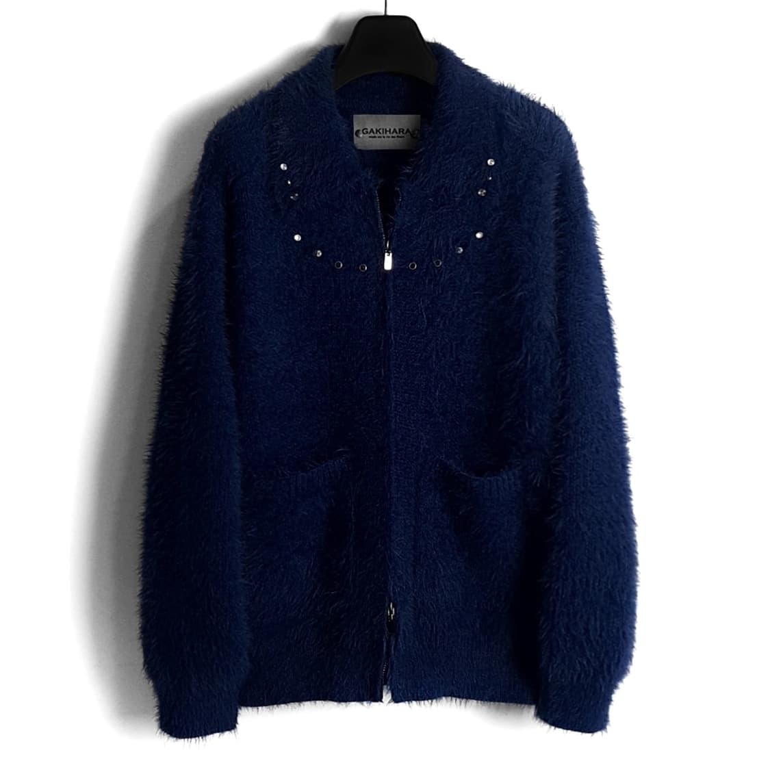 가키하라 yumeki 유메키 롱헤어 니트집업 상품이미지1