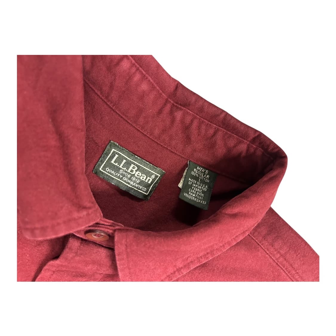 L) 엘엘빈 L.L.Bean USA 버건디 투포켓 플란넬 셔츠남방 상품이미지2