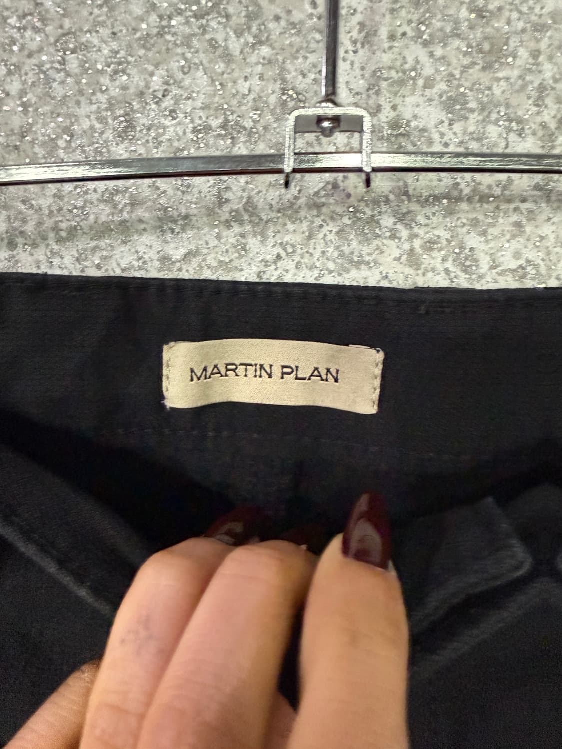 마틴플랜 블랙 와이드 팬츠 B4371 상품이미지5