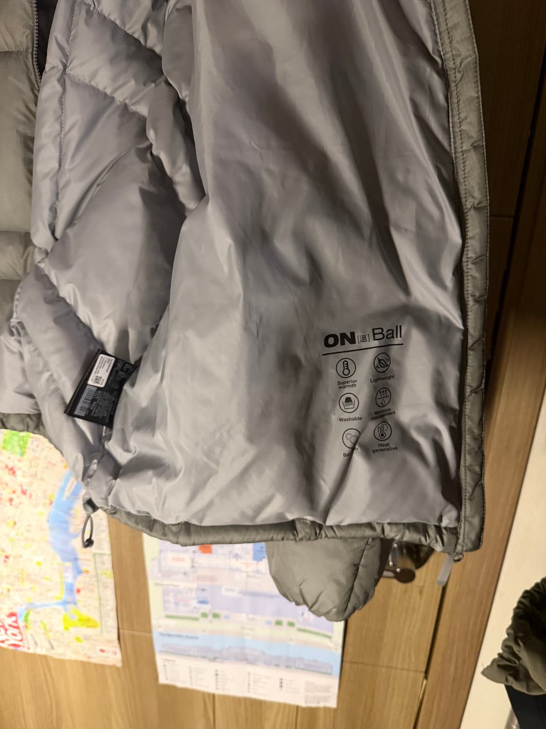 노스페이스 WAVE LT ON 자켓 패딩 그레이 2XL 상품이미지5