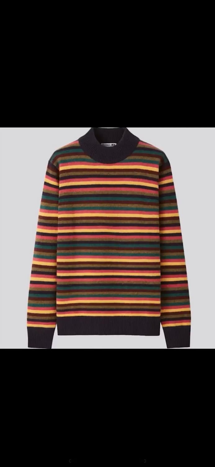 유니클로 JW앤더슨 스트라이프 니트(무지개떡) 상품이미지1