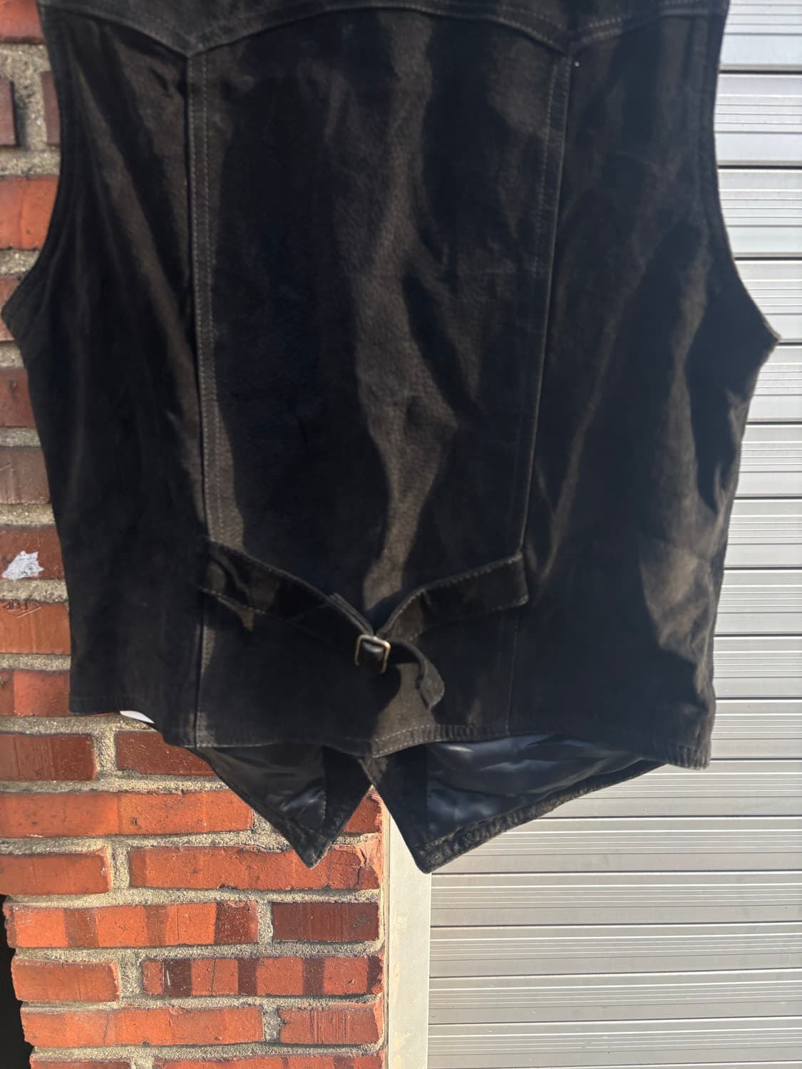 Vintage Black Leather Western Vest  상품이미지6