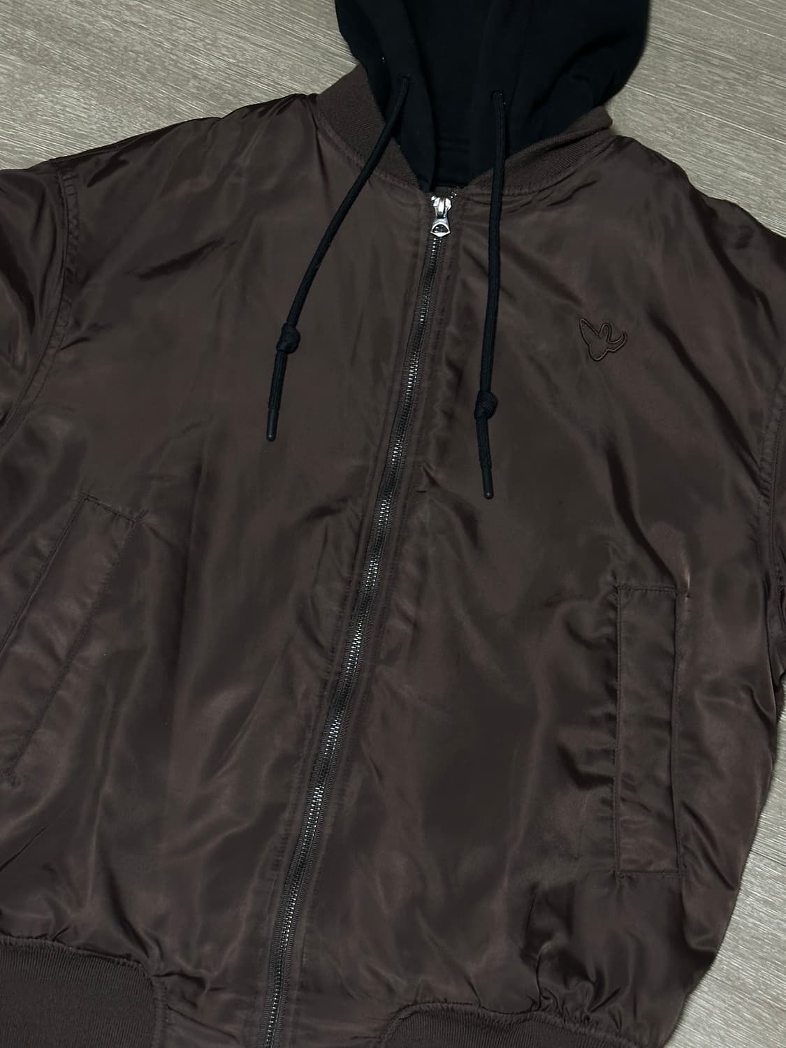 와릿이즌 디테쳐블 후디드 MA-1 점퍼 브라운 상품이미지4