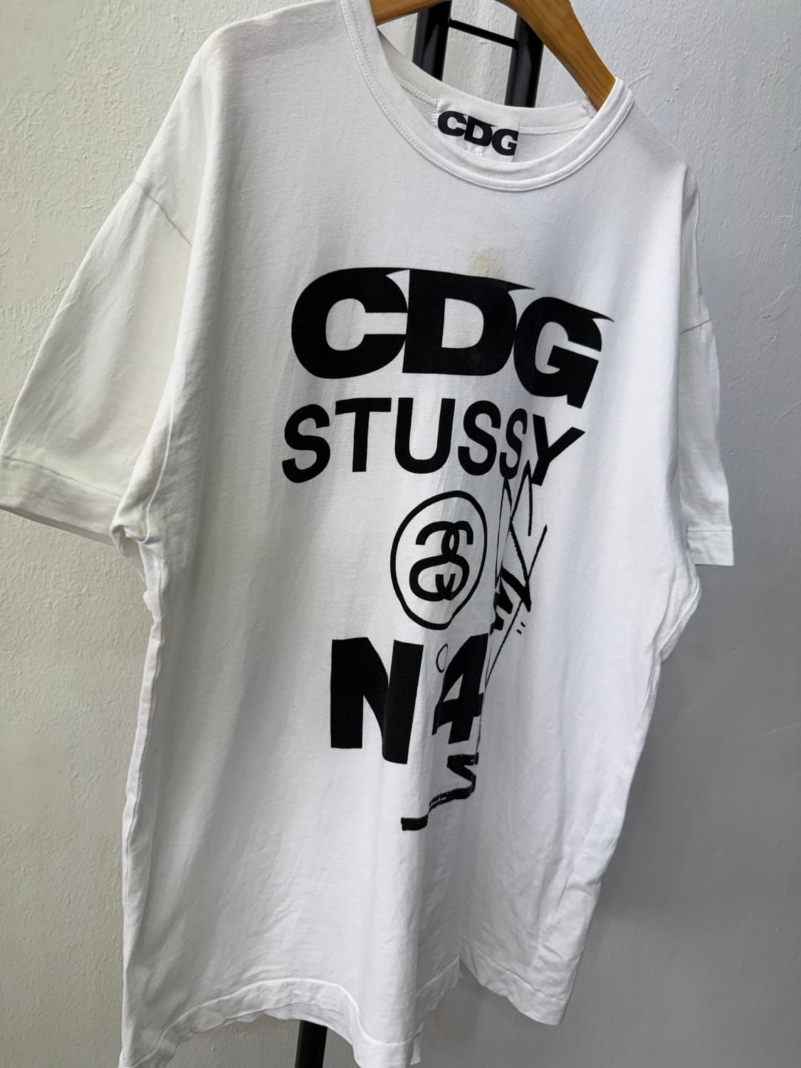 매장판정품) 스투시 x 꼼데가르송 21ss 콜라보 반팔티 XXL 상품이미지2