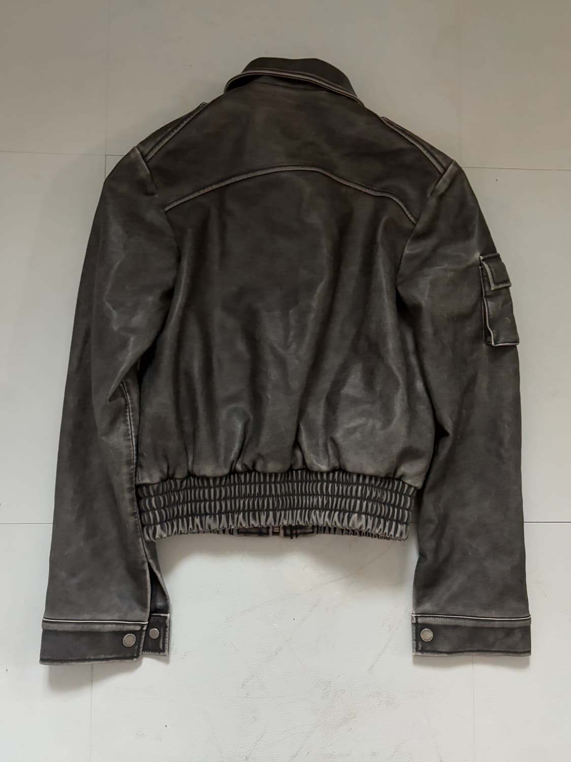 • Bohemian Seoul Leather Bomber Washed G 상품이미지10