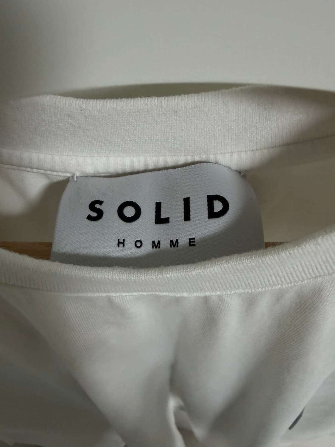 (50)솔리드옴므 반팔티셔츠 화이트 상품이미지3